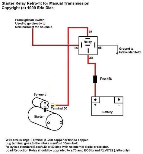 Ford Mustang starter relay diagram